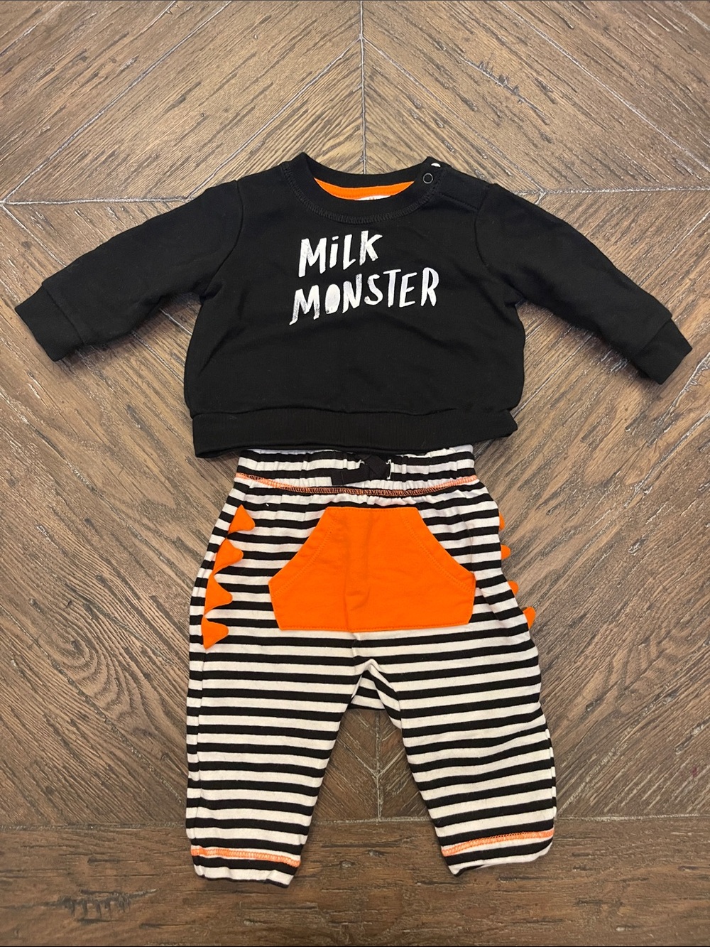 Cat & Jack Milk Monster Baby Outfit